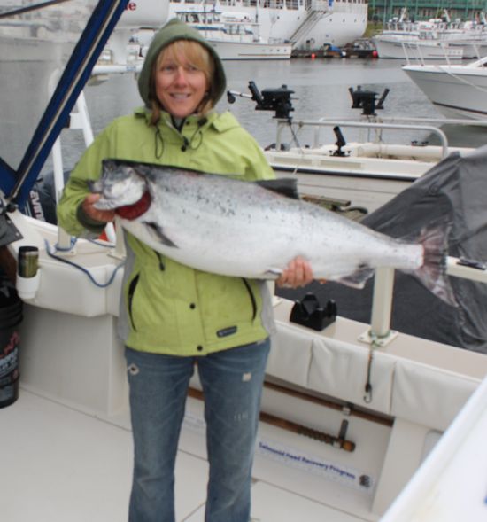 Filina Sigal with a 32 lb Chinook July 31, 2008