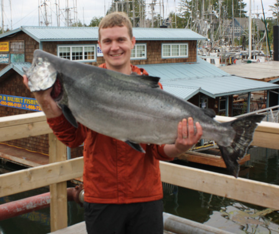 Andrew Sanden with a 44 lb Tyee August 8,2008